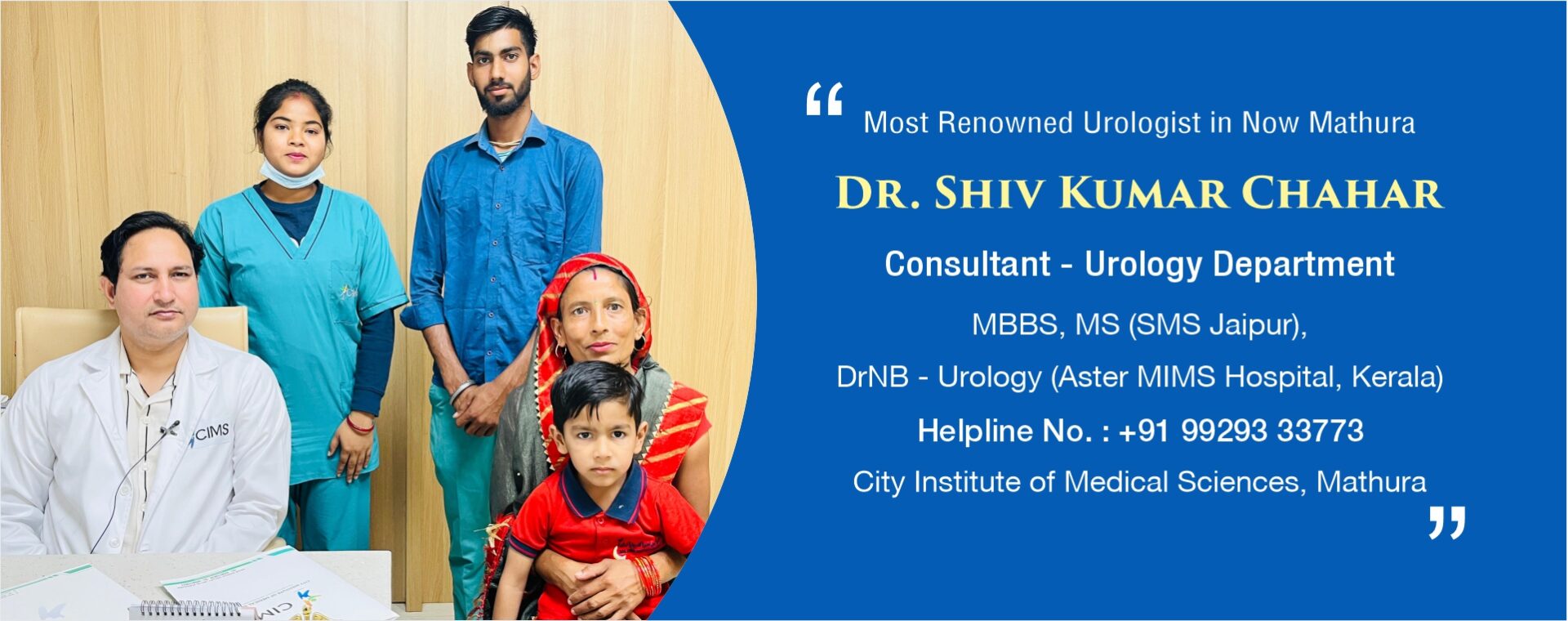 Dr Shivkumar with pt banner